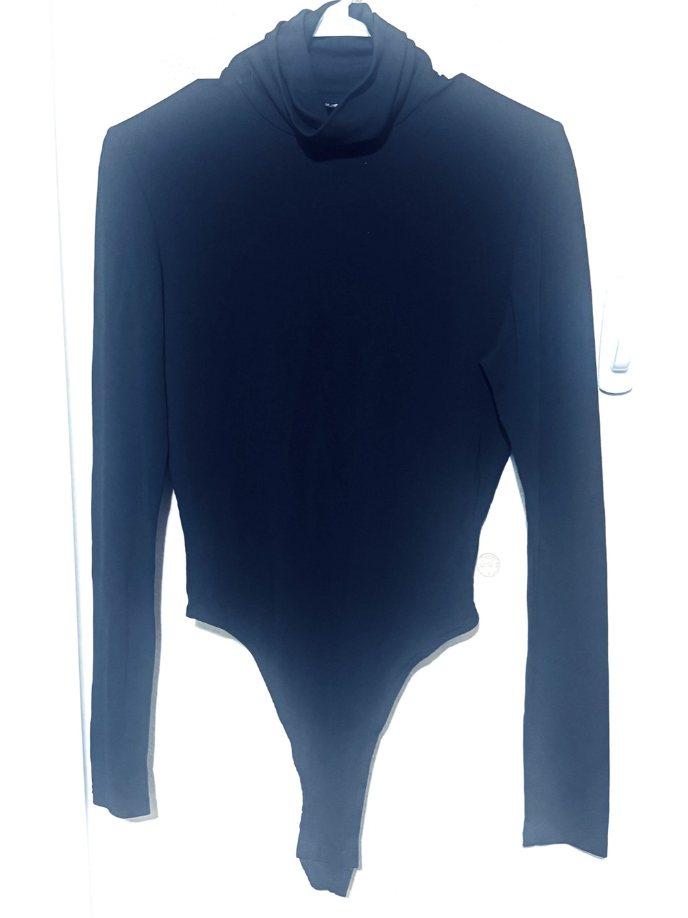 VTG 90s Ron Leal Canada Black Bodysuit Size S turtleneck base layer stretchy ski